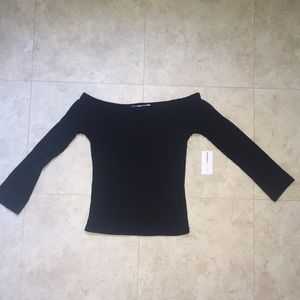 Urban Heritage black off the shoulder crop top